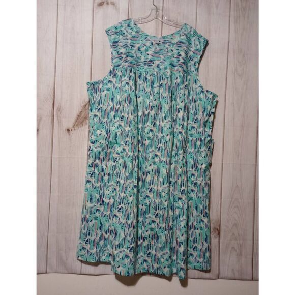 Only Necessities Dress‎ Ladies 4x Aquamarine Sleeveless Beachy - Picture 1 of 8